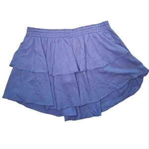 NEW Aerie Blue Terry Cloth Tiered Skater Circle Skirt Plus Size XXL